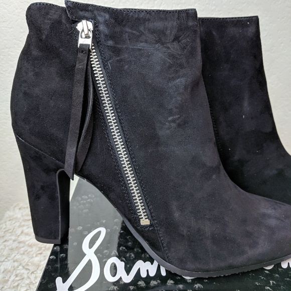 Sam Edelman Sadee Fringe Black Suede Bootie - Picture 8 of 8